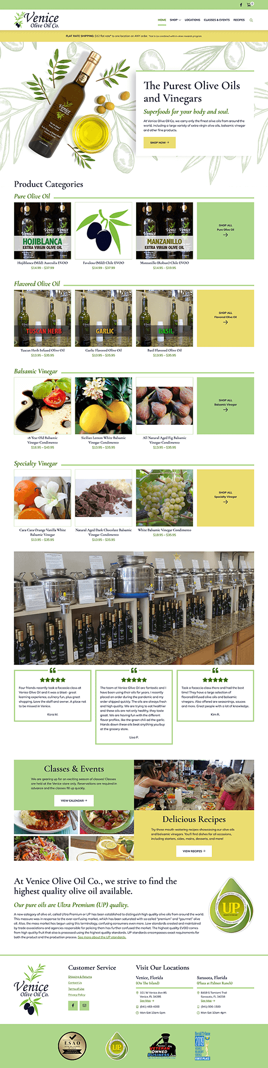 Venice Olive Oil Company Website Design